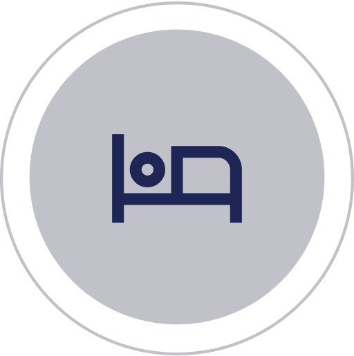 Minimalist bed symbol design