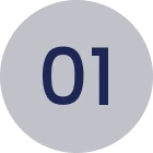 Gray circle with number 01 inside