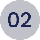 Blue 02 on a gray circle